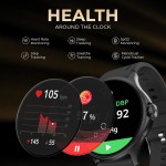beatXP Sigma 1.38” HD Display Bluetooth Calling Smart Watch, Rotary Crown, 240 * 240px, 500 Nits, 60Hz Refresh Rate, 100+ Sports Modes, AI Voice Assistant (Black)