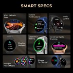beatXP Sigma 1.38” HD Display Bluetooth Calling Smart Watch, Rotary Crown, 240 * 240px, 500 Nits, 60Hz Refresh Rate, 100+ Sports Modes, AI Voice Assistant (Black)