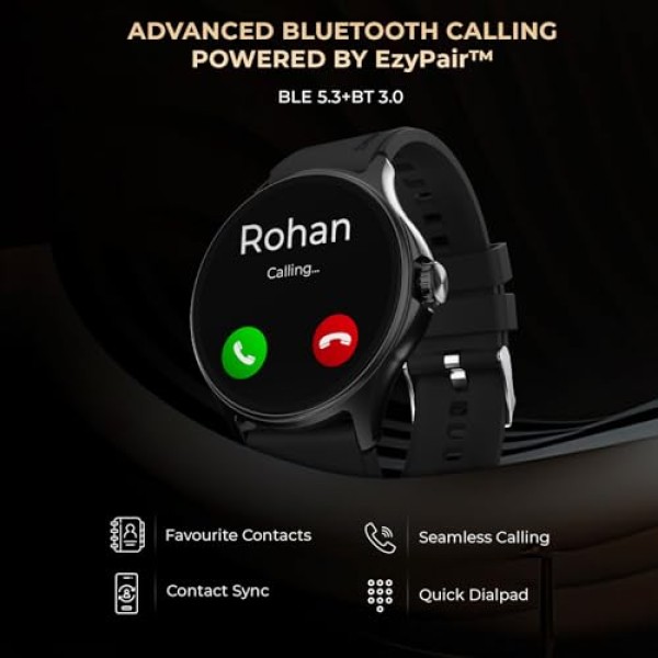 beatXP Sigma 1.38 inch HD Display Bluetooth Calling Smart Watch (Silver)
