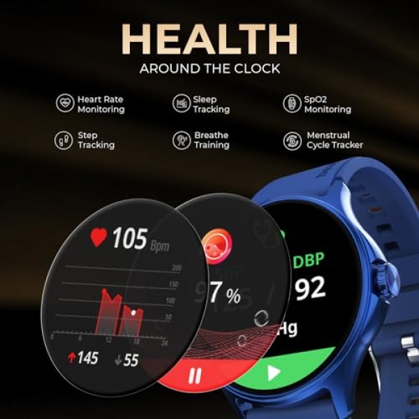 beatXP Sigma 1.38 inch HD Display Bluetooth Calling Smart Watch (Silver)