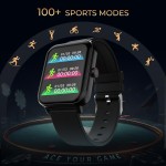 beatXP Marv Ace 1.85” HD Display Bluetooth Calling Smart Watch, Rotary Crown, 240 * 284px, 500 Nits, 60Hz Refresh Rate, 100+ Sports Modes (Black)