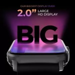 beatXP Unbound NEO 1.8 Super AMOLED 2.5D Curved Display, One-Tap BT Calling Smartwatch (Black)