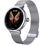 beatXP Eva 1.2 Super AMOLED Display, Bluetooth Calling Smart Watch for Women, Metal Body, 360 * 360px, Menstrual Tracker, 100+ Sports Modes, 24/7 Health Tracking, Rotary Crown, IP68 (Gold) (Unbox)