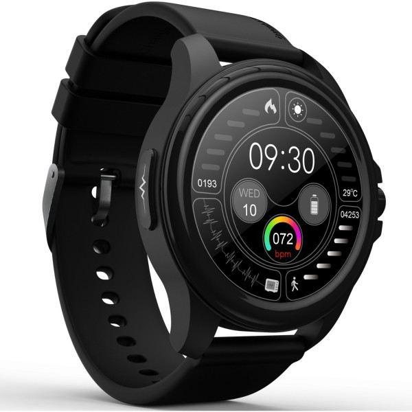 beatXP Exact, 1.32 Full HD Screen, Medical Grade ECG Smartwatch (Black Strap, Free Size)