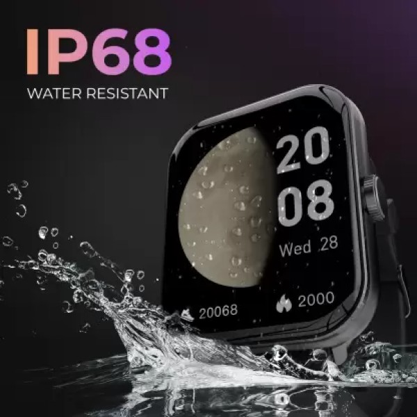 beatXP Unbound NEO 1.8 Super AMOLED 2.5D Curved Display, One-Tap BT Calling Smartwatch (Black)