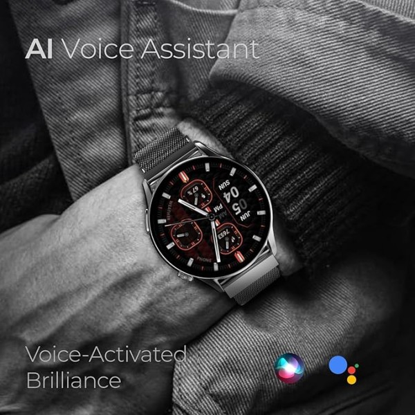 beatXP Evoke 1.43 Super Retina AMOLED Display Bluetooth Calling Smart Watch, 466 * 466px, 1000 Nits, 60Hz Refresh Rate, 100+ Sports Modes
