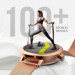 beatXP Eva 1.2 Super AMOLED Display, Bluetooth Calling Smart Watch for Women, Metal Body, 360 * 360px, Menstrual Tracker, 100+ Sports Modes, 24/7 Health Tracking, Rotary Crown, IP68 (Gold) (Unbox)