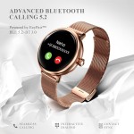 beatXP Eva 1.2 Super AMOLED Display, Bluetooth Calling Smart Watch for Women, Metal Body, 360 * 360px, Menstrual Tracker, 100+ Sports Modes, 24/7 Health Tracking, Rotary Crown, IP68 (Gold) (Unbox)