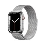 Apple Watch Series 7 (GPS + Cellular, 45mm) - Silver Stainless Steel Case with Silver Milanese Loop