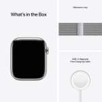 Apple Watch Series 7 (GPS + Cellular, 45mm) - Silver Stainless Steel Case with Silver Milanese Loop