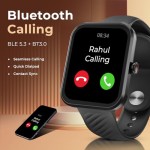 beatXP Marv Aura 1.83” HD Display Bluetooth Calling Smart Watch, Metal Body (Black)