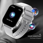 beatXP Unbound Pro 1.96 Super AMOLED Display Bluetooth Calling Smart Watch, Metal Body, Rotary Crown, 410 * 502px, 800 Nits, 60Hz Refresh Rate, 100+ Sports Modes, 24/7, IP67 (Silver Metal)
