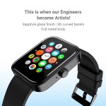 CrossBeats IGNITE-SPECTRA Super Retina 1.78 AMOLED Display Metal Body with BT Calling Smartwatch Black