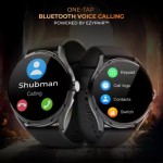 beatXP Vega with 1.43Round AMOLED & 1000 Nits BrightDisplay, BT Calling, IP68 Smartwatch (Electric Black Strap, 1.43)