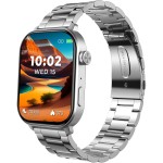 beatXP Unbound Pro 1.96 Super AMOLED Display Bluetooth Calling Smart Watch, Metal Body, Rotary Crown, 410 * 502px, 800 Nits, 60Hz Refresh Rate, 100+ Sports Modes, 24/7, IP67 (Silver)