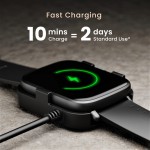 Boult Cosmic 1.69 inch Display, Complete Health Monitoring, Multiple Watch Faces, IP67 Smartwatch (Black Strap, Free Size)