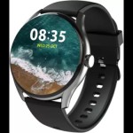 beatXP Vega with 1.43Round AMOLED & 1000 Nits BrightDisplay, BT Calling, IP68 Smartwatch (Electric Black Strap, 1.43)
