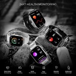 beatXP Unbound Pro 1.96 Super AMOLED Display Bluetooth Calling Smart Watch, Metal Body, Rotary Crown, 410 * 502px, 800 Nits, 60Hz Refresh Rate, 100+ Sports Modes, 24/7, IP67 (Silver)