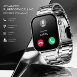 beatXP Unbound Pro 1.96 Super AMOLED Display Bluetooth Calling Smart Watch, Metal Body, Rotary Crown, 410 * 502px, 800 Nits, 60Hz Refresh Rate, 100+ Sports Modes, 24/7, IP67 (Silver)