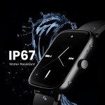 Boult Cosmic 1.69 inch Display, Complete Health Monitoring, Multiple Watch Faces, IP67 Smartwatch (Black Strap, Free Size)