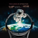 beatXP Vega with 1.43Round AMOLED & 1000 Nits BrightDisplay, BT Calling, IP68 Smartwatch (Electric Black Strap, 1.43)