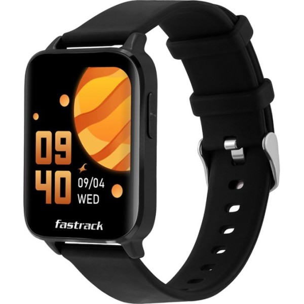 Fastrack Reflex Curv with 2.5D Curve Display,AI Enabled Coach,Health Suite &5ATM Smartwatch (Black Strap, Free size)