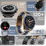 Boult GOBOULT (Formerly Mirage Smart Watch 1.39''HD Screen, Bluetooth Calling, IP67, Zinc Alloy Frame, 500 Nits Brightness, AI Voice Assistant, SpO2 Monitoring, 120+ Sports Mode (Coal Black)