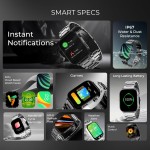 beatXP Unbound Pro 1.96 Super AMOLED Display Bluetooth Calling Smart Watch, Metal Body, Rotary Crown, 410 * 502px, 800 Nits, 60Hz Refresh Rate, 100+ Sports Modes, 24/7, IP67 (Silver)
