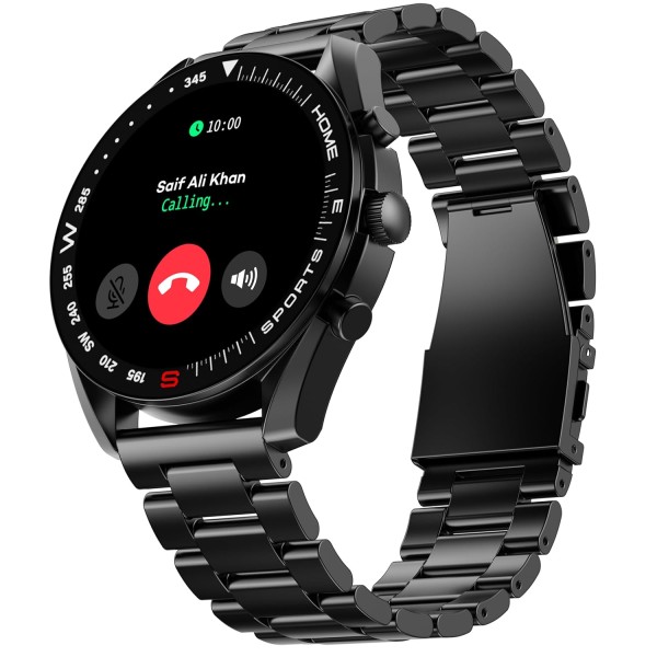 Boult GOBOULT (Formerly Mirage Smart Watch 1.39''HD Screen, Bluetooth Calling, IP67, Zinc Alloy Frame, 500 Nits Brightness, AI Voice Assistant, SpO2 Monitoring, 120+ Sports Mode (Coal Black)