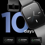 Boult Drift BT Calling 1.69 HD Display, 140+ Watchfaces, 475Nits Brightness, IP68 Smartwatch (Black Strap, Free Size)