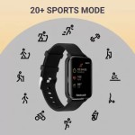 Fastrack Reflex Curv with 2.5D Curve Display,AI Enabled Coach,Health Suite &5ATM Smartwatch (Black Strap, Free size)