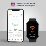 Fastrack Reflex Curv with 2.5D Curve Display,AI Enabled Coach,Health Suite &5ATM Smartwatch (Black Strap, Free size)
