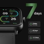 Boult Ridge BT Calling 1.8 HD Display Zinc Alloy Frame 140 Watch Faces Smartwatch Black Strap Free Size
