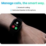 Boult Ridge BT Calling 1.8 HD Display Zinc Alloy Frame 140 Watch Faces Smartwatch Black Strap Free Size