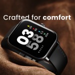 Boult Ridge BT Calling 1.8 HD Display Zinc Alloy Frame 140 Watch Faces Smartwatch Black Strap Free Size