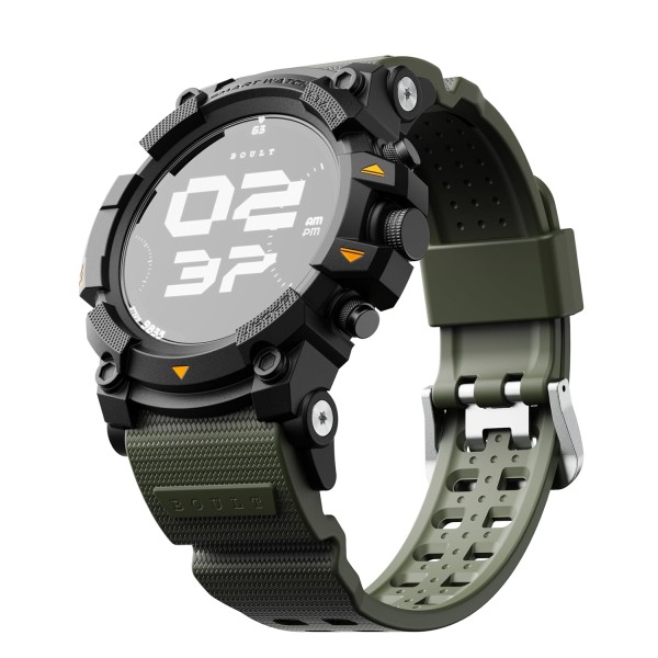 Boult Thrux Smartwatch 1.39'' HD Display, BT Calling 5.2, 350 Nits Brightness, IP67, 290+ Watchfaces, 120+ Sports Modes,GPS Tracking, AI Voice Assistant, SpO2 Monitoring (Green)