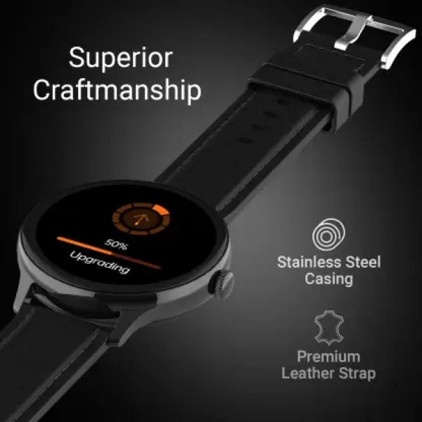 CrossBeats ORBIT PRIZM Super Retina 1.3 AMOLED Display, Hindi Language, 200+ Watch Faces Smartwatch Black