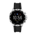 Fossil Gen 5 (46mm, black) Garrett Silicone Touchscreen Men's Smartwatch with Speaker, Heart Rate, GPS, Music storage and Smartphone Notifications - FTW4041