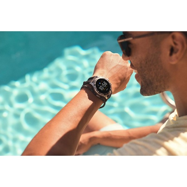 Fossil Gen 5 (46mm, black) Garrett Silicone Touchscreen Men's Smartwatch with Speaker, Heart Rate, GPS, Music storage and Smartphone Notifications - FTW4041