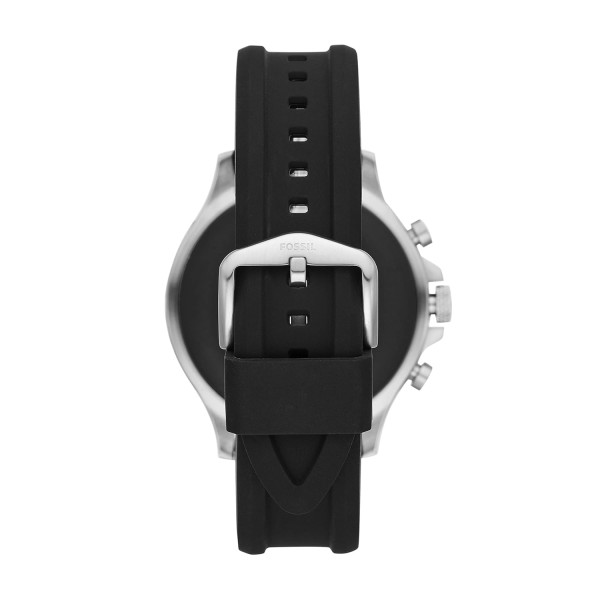Fossil Gen 5 (46mm, black) Garrett Silicone Touchscreen Men's Smartwatch with Speaker, Heart Rate, GPS, Music storage and Smartphone Notifications - FTW4041