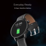 Gizmore GizFit GLOW AMOLED with 3.4 Cm ALWAYS-ON BT Calling Smartwatch (Brown Strap, Regular)