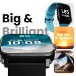 GOBOULT Drift+ Smart Watch 1.85''HD Screen, Bluetooth Calling, IP68, 500 Nits Brightness,150+ Watchfaces, AI Voice Assistant, SpO2 Monitoring, 100+ Sports Mode Smartwatch (Jet Black)
