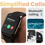 GOBOULT Drift+ Smart Watch 1.85''HD Screen, Bluetooth Calling, IP68, 500 Nits Brightness,150+ Watchfaces, AI Voice Assistant, SpO2 Monitoring, 100+ Sports Mode Smartwatch (Jet Black)