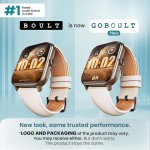 GOBOULT Drift+ Smart Watch 1.85''HD Screen,Bluetooth Calling, IP67, 500Nits Brightness,150+ Watchfaces, AI Voice Assistant, SpO2 Monitoring, 100+ Sports Mode Smartwatch (Snow Leather)