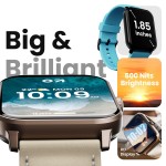GOBOULT Drift+ Smart Watch 1.85''HD Screen,Bluetooth Calling, IP67, 500Nits Brightness,150+ Watchfaces, AI Voice Assistant, SpO2 Monitoring, 100+ Sports Mode Smartwatch (Snow Leather)