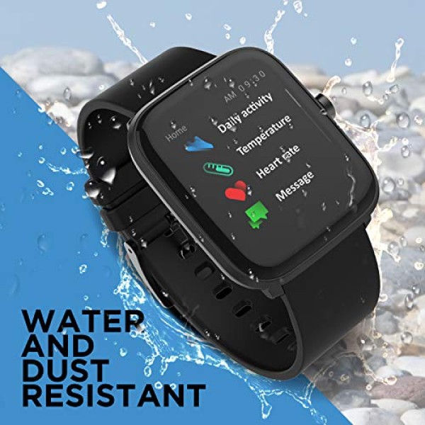 FLiX (Beetel S1 Bluetooth Smart Watch, IPX 68 Rated Water and Dust Resistant (Black)
