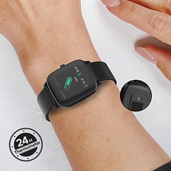FLiX (Beetel S1 Bluetooth Smart Watch, IPX 68 Rated Water and Dust Resistant (Black)