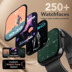 GOBOULT Newly Launched Drift Max Smartwatch 2.01''HD Screen,BT Calling 5.2, 350Nits Brightness,IP67, 150+Watchfaces, 120+Sports Modes,AI Voice Assistant, SpO2 Monitoring(Pure Black)