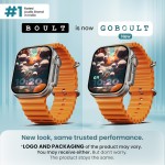GOBOULT Newly Launched Crown Smart Watch 1.95'' Screen, BT Calling, Working Crown,Zinc Alloy Frame,900Nits Brightness, AI Voice Assistant,SpO2 Monitoring, 120+ Sports Mode (Tangerine)