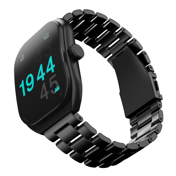 GOBOULT Trail Smart Watch 2.01'' 3D Curved HD Display, BT Calling, Working Crown, 190+Watchfaces, 500 Nits Brightness, AI Voice Assistant, SpO2 Monitoring, 120+ Sports (Metal Black)